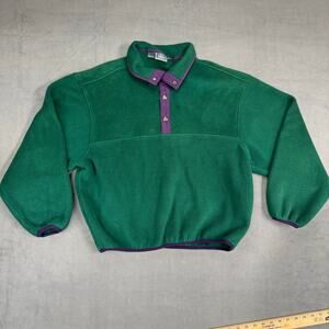 Vintage Woolrich Polartec Snap Fleece Pullover Jacket‎ Green Men’s Large